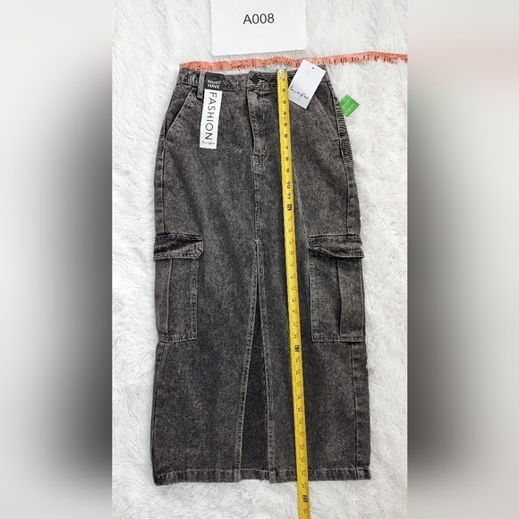 love, Fire Black Denim A-Line Skirt - Picture 13 of 13